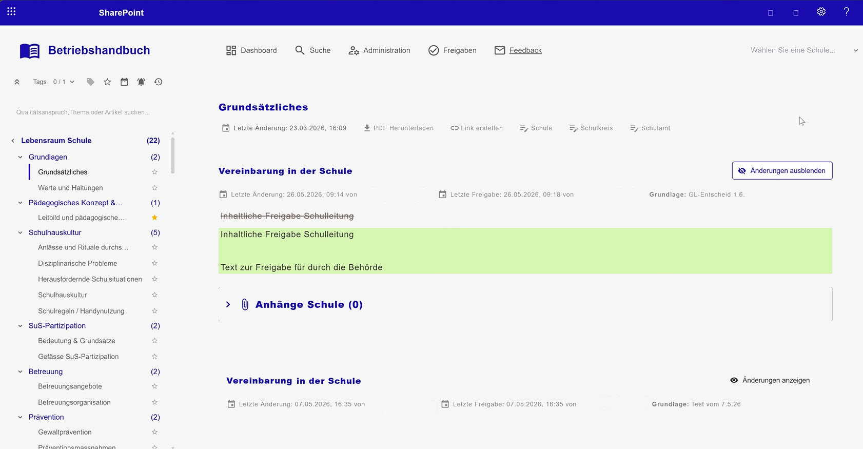 Bearbeitungsmodus mit Rich-Text-Editor direkt im Browser